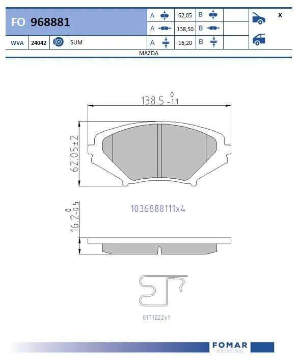 Brake Pad Set, disc brake